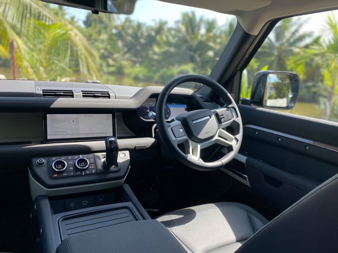Land Rover Defender front interior + dashboard