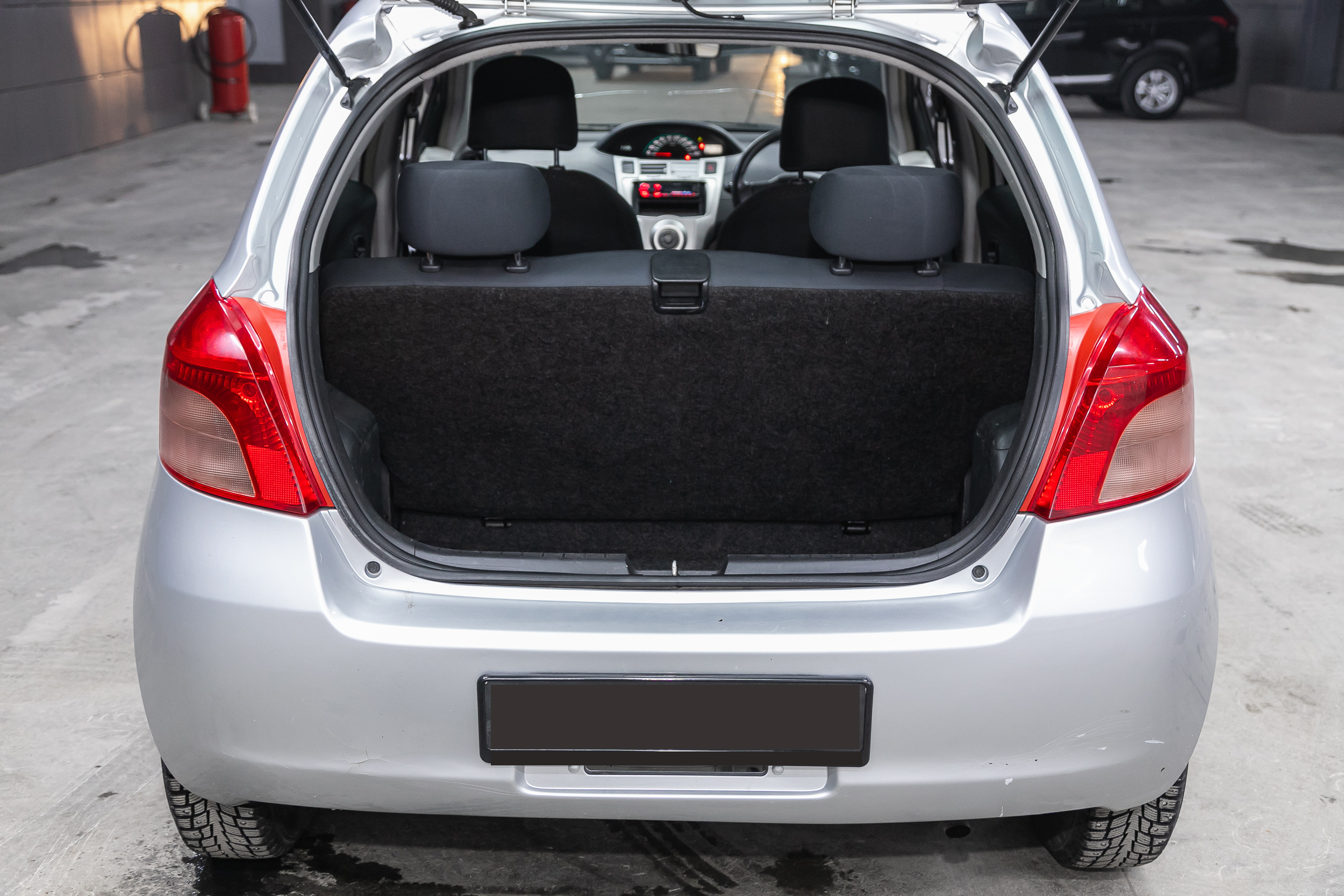 Toyota Vitz rear view + boot space + open boot
