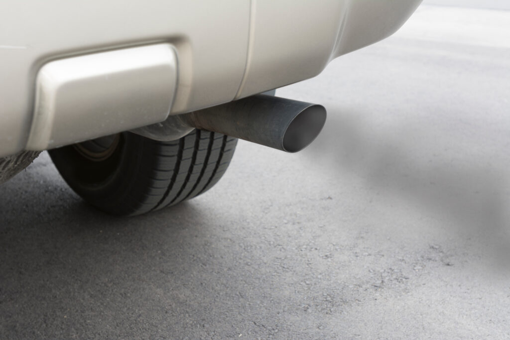 tailpipe of car